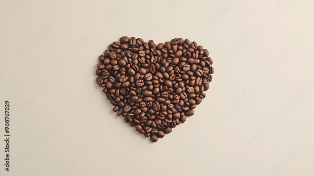 ハートの形をしたコーヒー豆 ハートの形をしたコーヒー豆