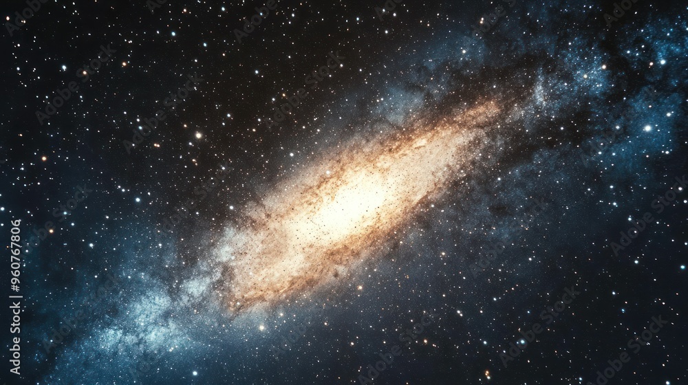 Fototapeta premium A Spiral Galaxy in the Vastness of Space
