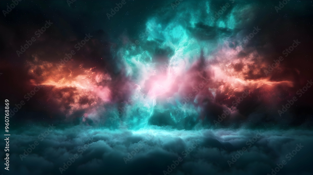 Green Nebula Space Background Green Nebula Space Background
