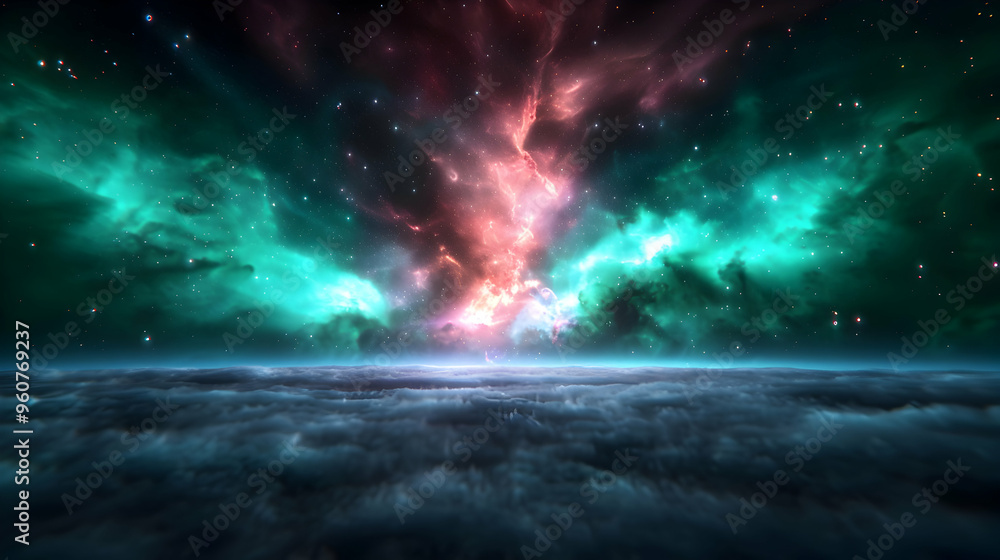 Green Nebula Space Background Green Nebula Space Background
