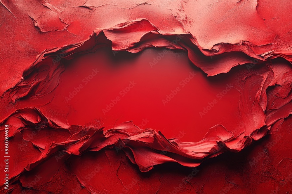 Abstract red background with a textured, wave-like design and a central, empty space. Abstract red background with a textured, wave-like design and a central, empty space.