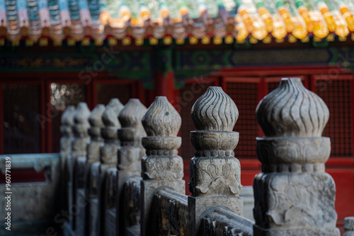 Ancient Architecture Landscape of Confucius Temple China in Qufu City, Shandong Province, China photo