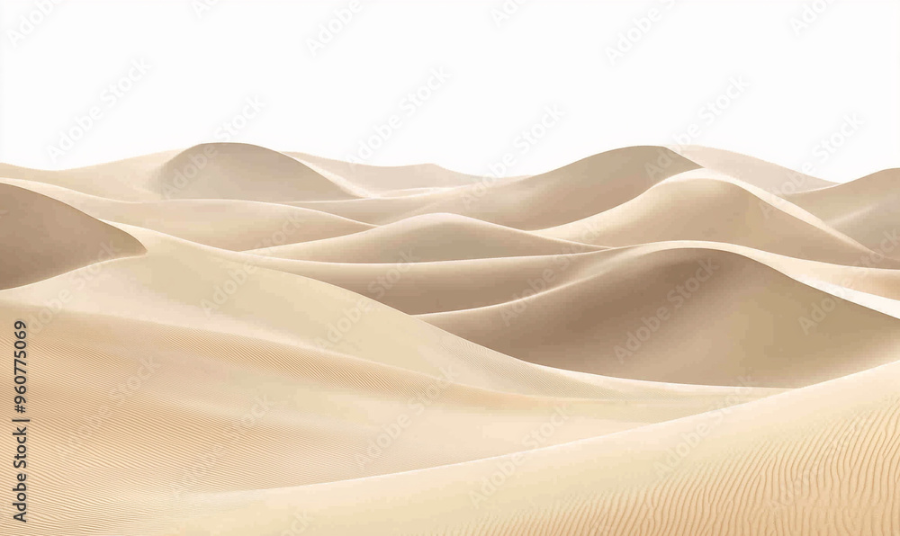 Soothing Scenes of Beige Sand Dunes: Exploring Gentle, Natural Curves
