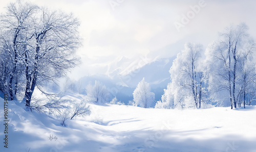 Serene Crisp White Snow Landscape: The Quiet Beauty of Cold Winter