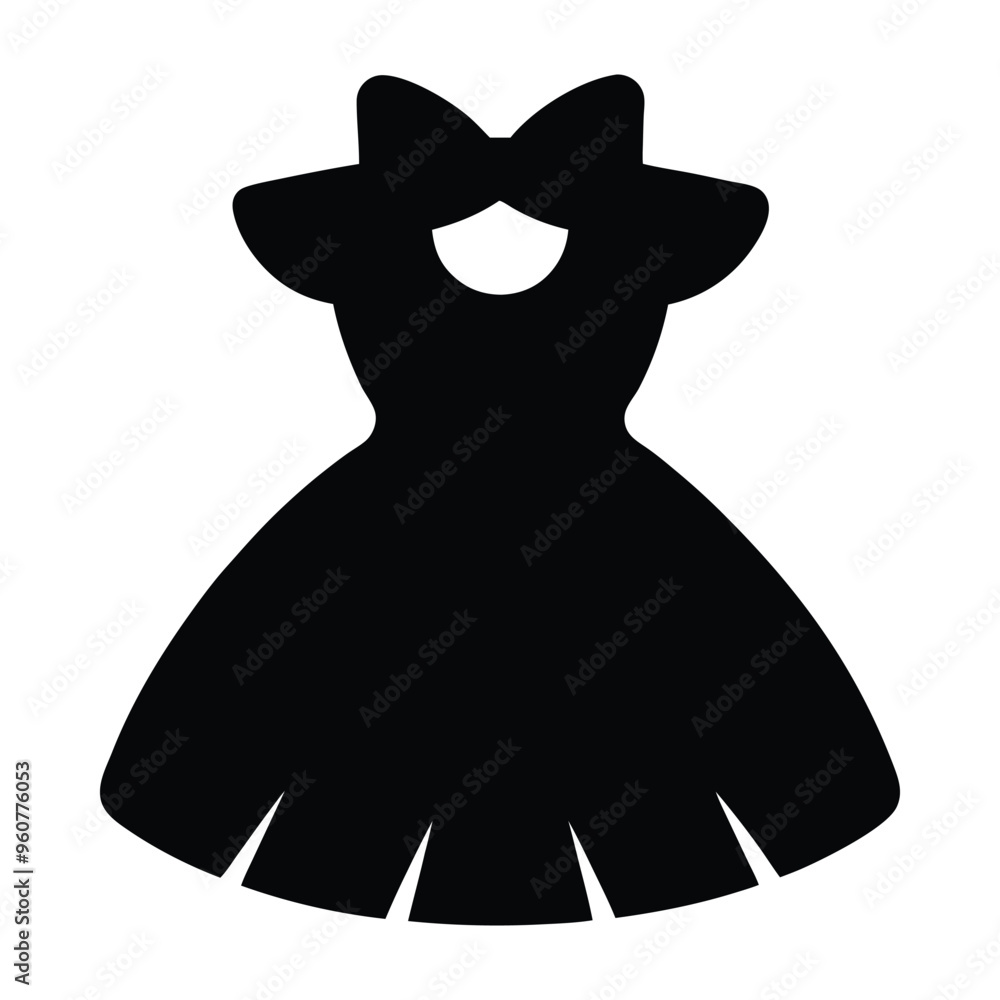 Dress Silhouette vector illustration style design Dress Silhouette vector illustration style design
