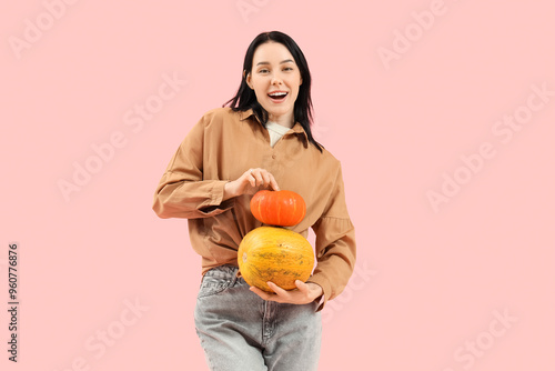 Beautiful young happy woman...