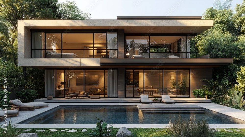 Fototapeta premium Architectural Excellence in Modern Real Estate