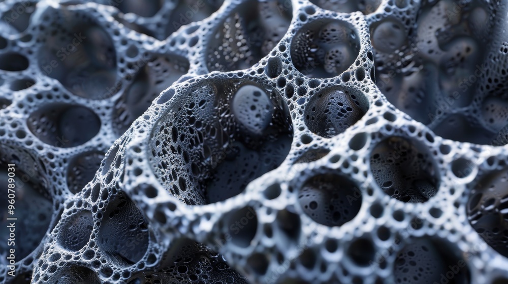 Intricate bubble patterns on a dark surface captured in high detail showcasing the unique texture and structure of foam Intricate bubble patterns on a dark surface captured in high detail showcasing the unique texture and structure of foam