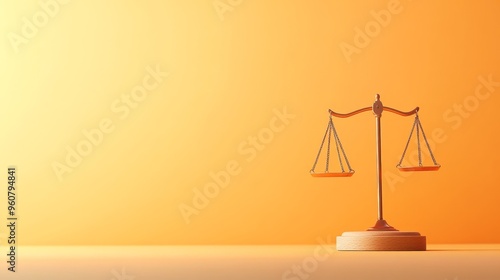 Minimalist depiction of a lawyer in legal profession with a serene expression professional portrait against a softly faded background in a courtroom or office setting with ample copy space for text ju