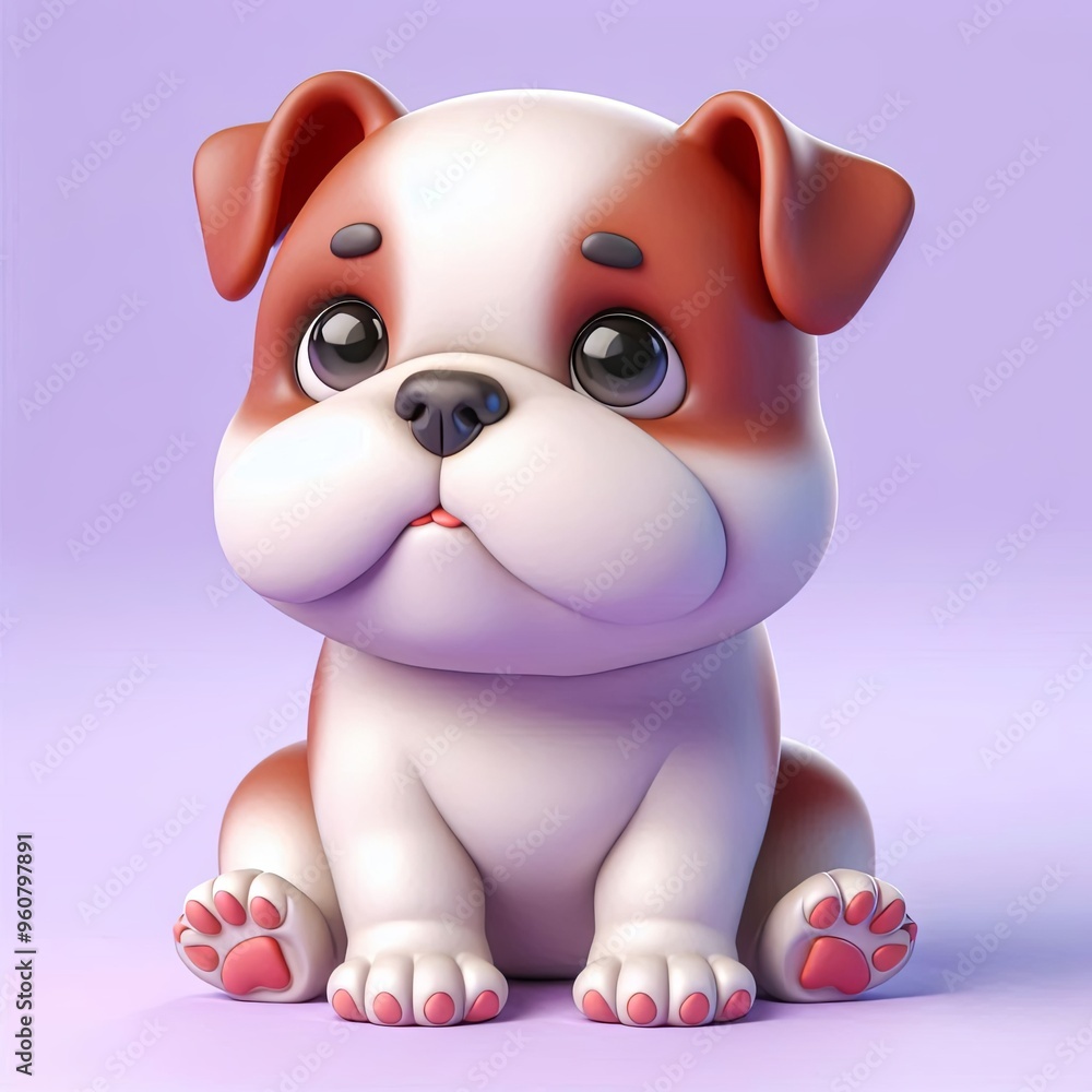 Cute Bulldog Sitting Cartoon ,3d Generative aI
Cute Bulldog Sitting Cartoon ,3d Generative aI