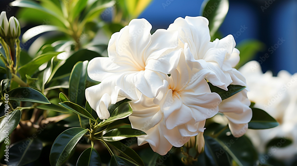 A single Gardenia Jasmin ides flower very close view A single Gardenia Jasmin ides flower very close view