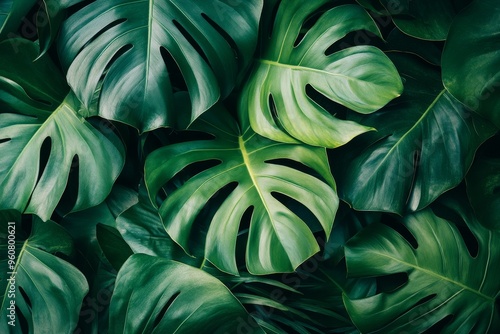 Nature leaves, green tropical forest, backgound