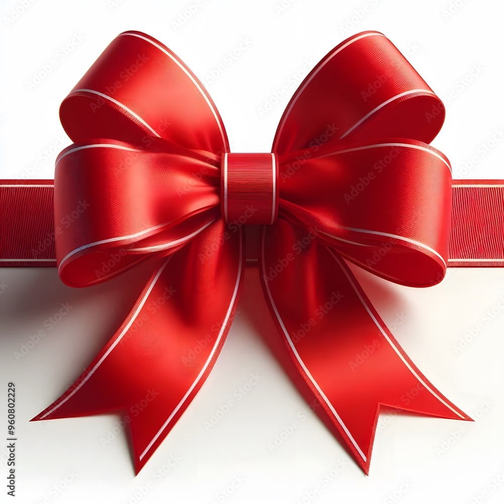 red ribbon and bow, isolated on a white background, christmas red ribbon and bow, isolated on a white background, christmas