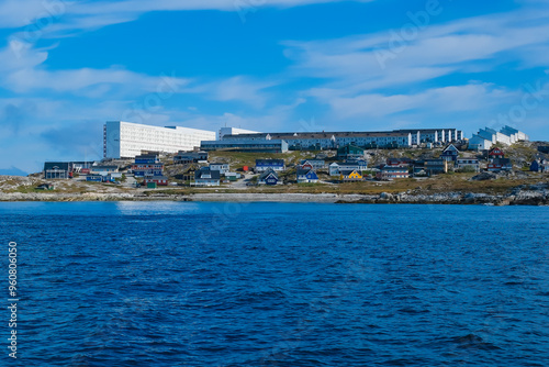 Coastal skyline of Nuuk Greenland