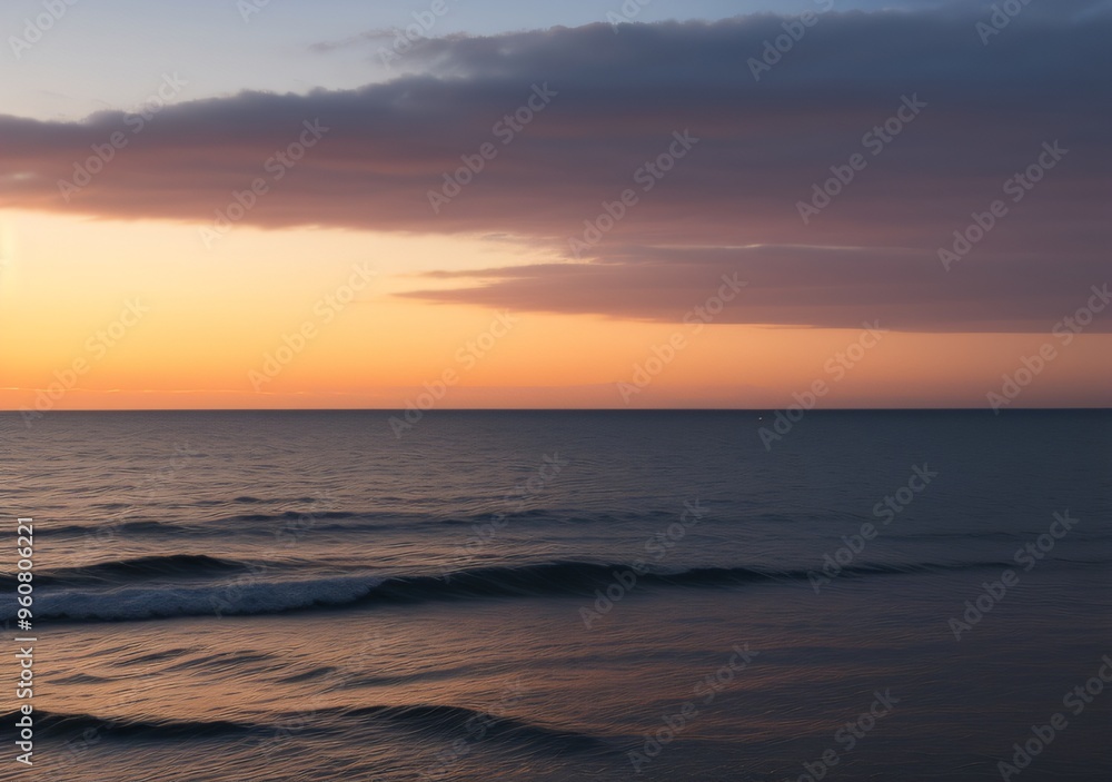 Sunset Over Calm Ocean Waves Sunset Over Calm Ocean Waves