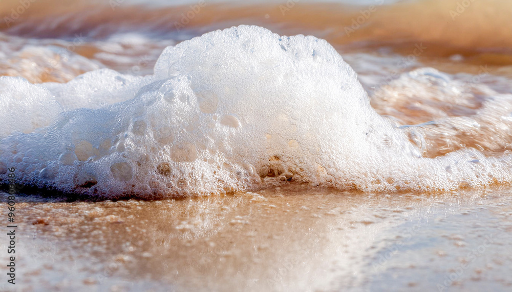 Detail photo of the foam of a sea wave Detail photo of the foam of a sea wave