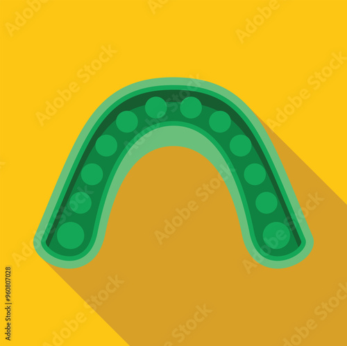 Green mouth guard is a protective equipment used during sports to prevent dental injuries