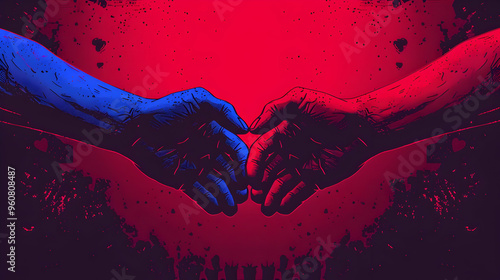 Halftone Valentines Day Collage Covers Set Cont