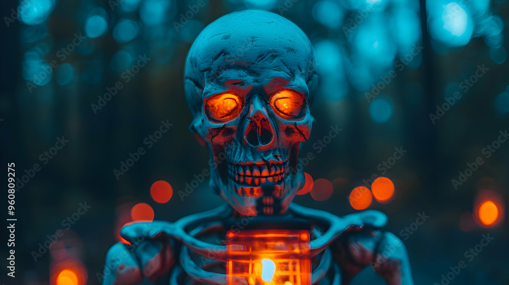Halloween Skeleton Holding Lantern Wooden Halloween Skeleton Holding Lantern Wooden