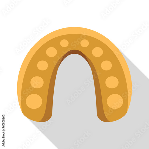 Yellow boxing mouth guard protecting teeth during training or competition