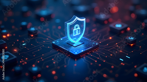 Cyber ​​security and data protection, internet network security, protect business and financial transaction data from cyber attack, user private data security encryption.