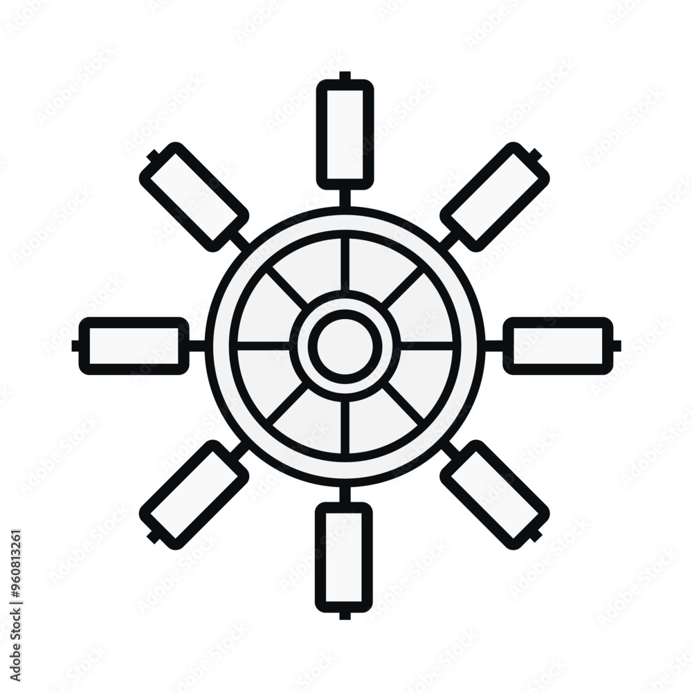 Rudder Icon, symbol, and vector, Can be used for web, print, and mobile Rudder Icon, symbol, and vector, Can be used for web, print, and mobile