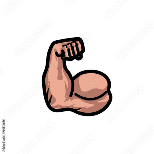 Arm Muscle Drawing Vector symbol, and vector, Can be used for web, print, and mobile
