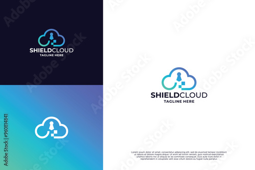 Private data cloud logo design