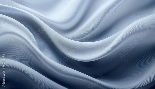 Wallpaper Mural Flowing Blue Silk Fabric with Gentle Folds Torontodigital.ca