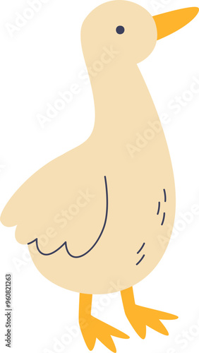 Standing Goose Hand Drawn