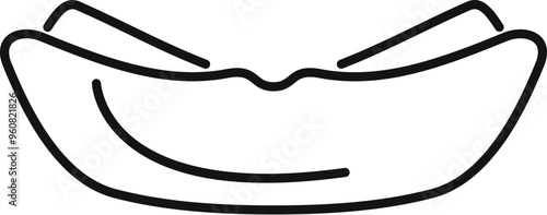 This icon of a mouth guard is perfect for representing sports safety and dental protection