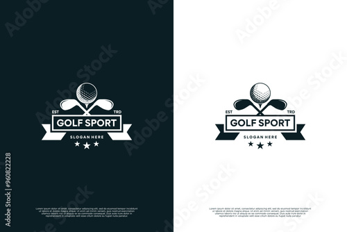 Golf badge logo design for championship