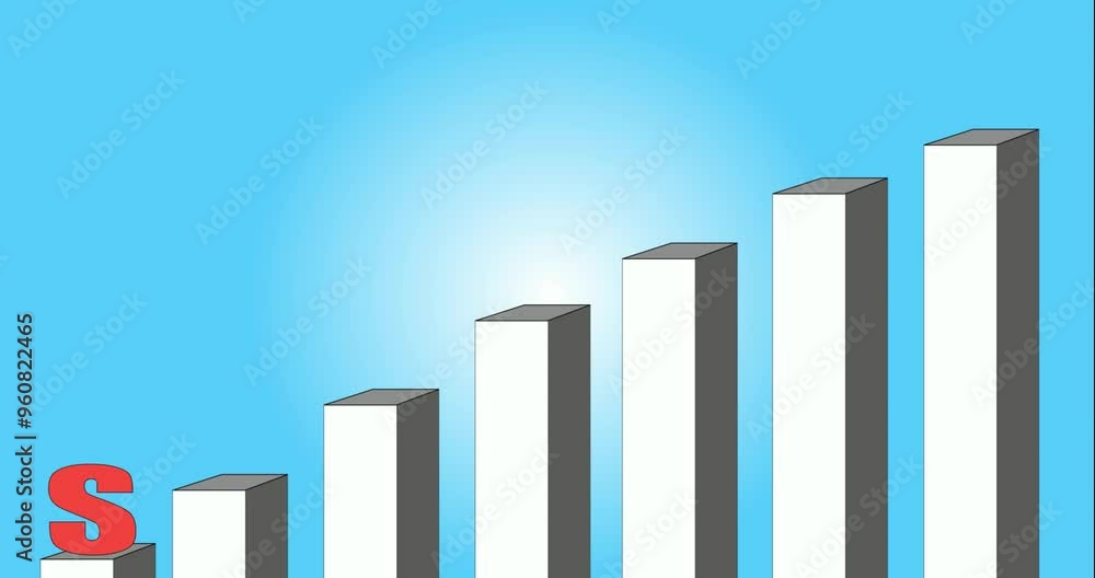 Animated growing arrow over graph bar. business graph showing 3d arrow growth. Business success bar chart. arrow growth business concept over 4k resolution, Infographic growth 2D object animation Animated growing arrow over graph bar. business graph showing 3d arrow growth. Business success bar chart. arrow growth business concept over 4k resolution, Infographic growth 2D object animation