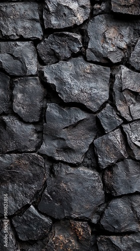 Sleek black stone texture wallpaper with modern minimalist design background