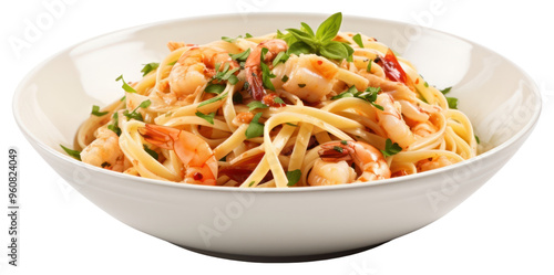 PNG Seafood spaghetti linguine noodle transparent background photo