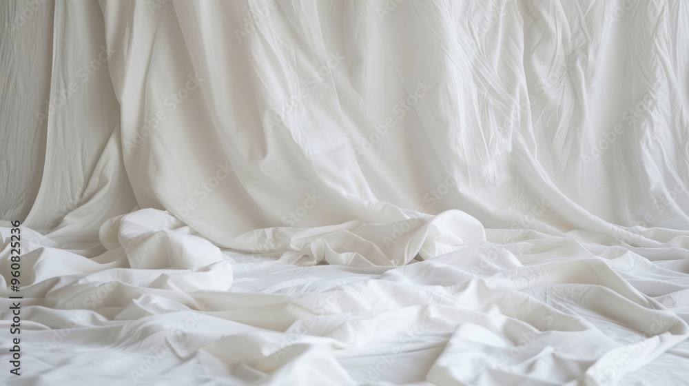 Obraz premium Subtle white material texture backdrop