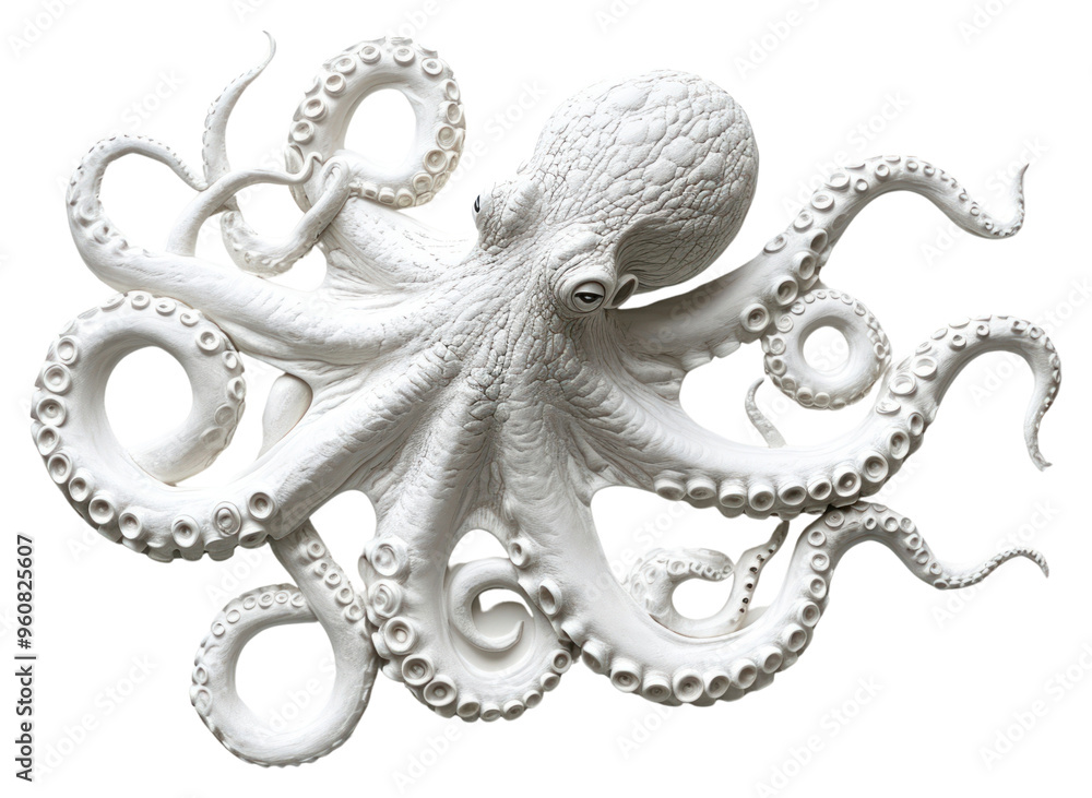 Obraz premium PNG Bas-relief octopus sculpture texture animal invertebrate accessories.