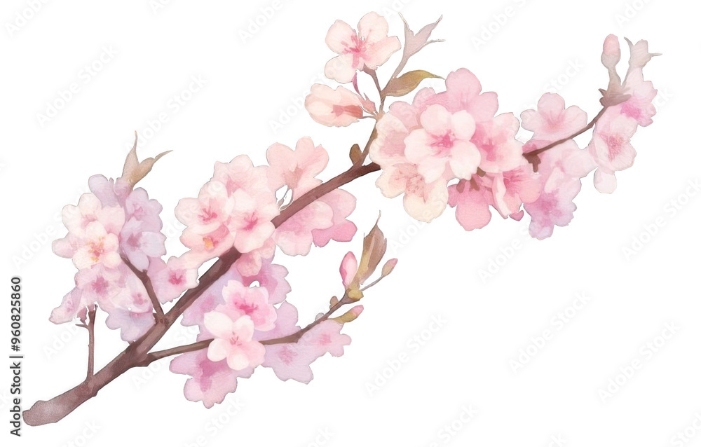 Fototapeta premium a branch of pink cherry blossom 