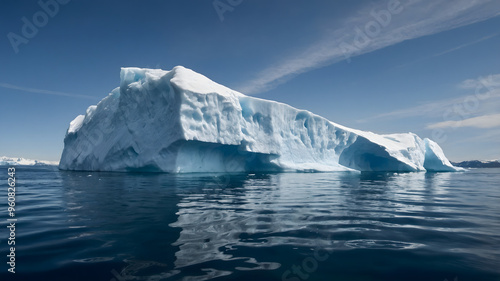 Majestic Iceberg in the Antarctic Ocean