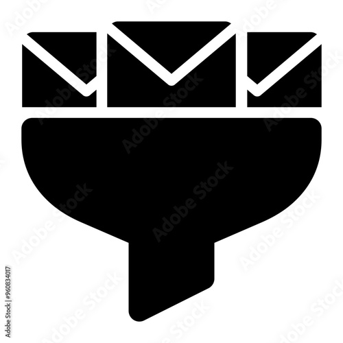 spam filtering, anti spam, mail filtering, spam detection, artificial intelligence solid or glyph icon