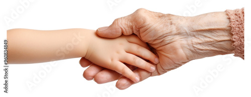 PNG Handshake holding baby white background.