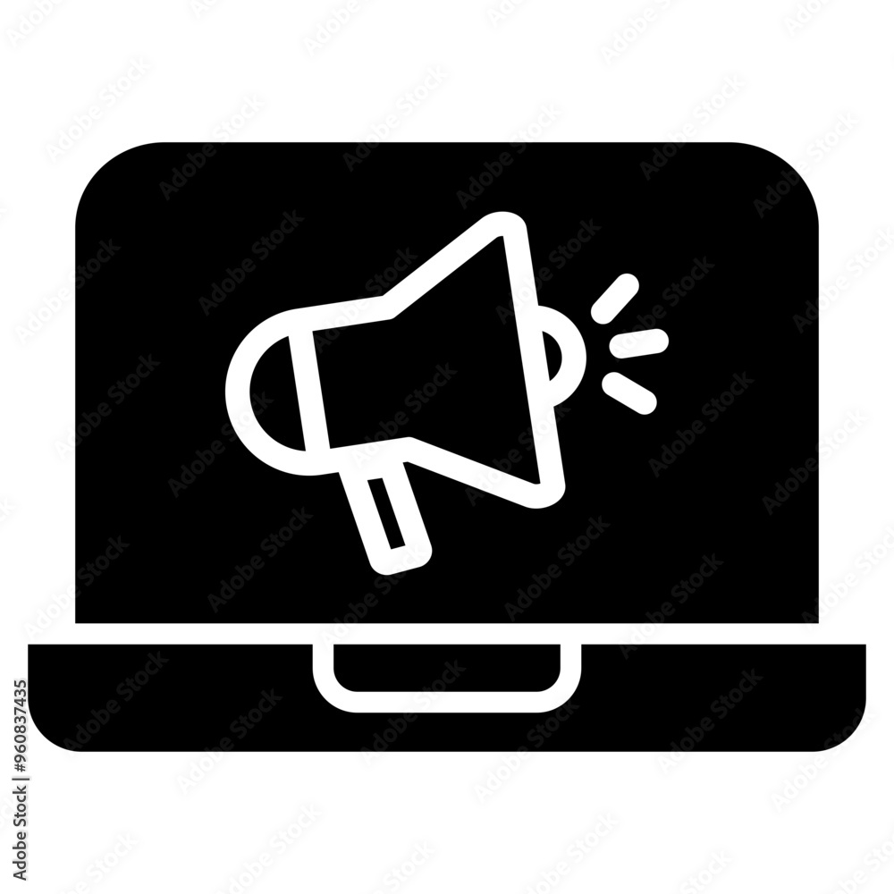 Digital marketing icon with glyph style Digital marketing icon with glyph style