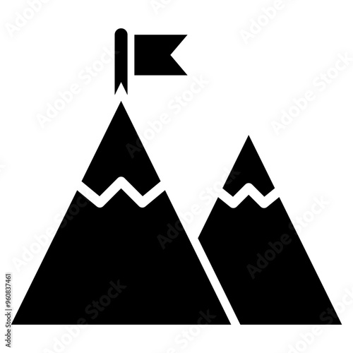 Goal icon with glyph style