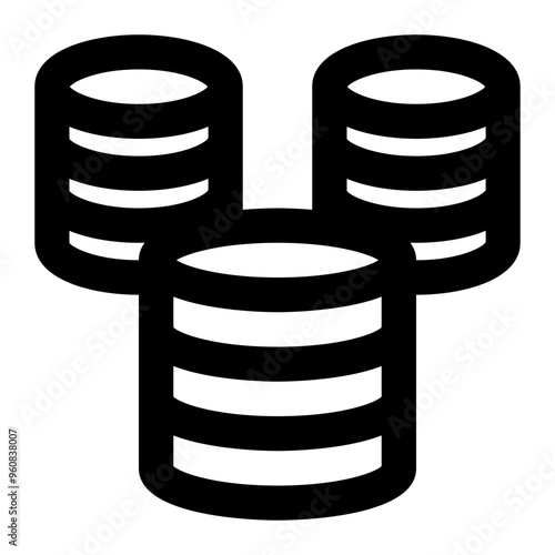 databases, data, server, hosting, information technology outline icon