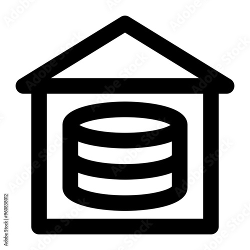 data warehouse, database, data source, big data, information technology outline icon
