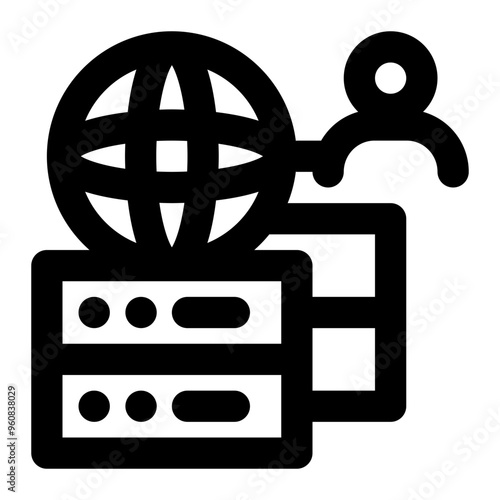 dns, domain name system, website, internet, information technology outline icon