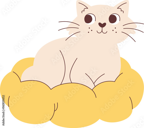 Cat Lying In Pet Bed