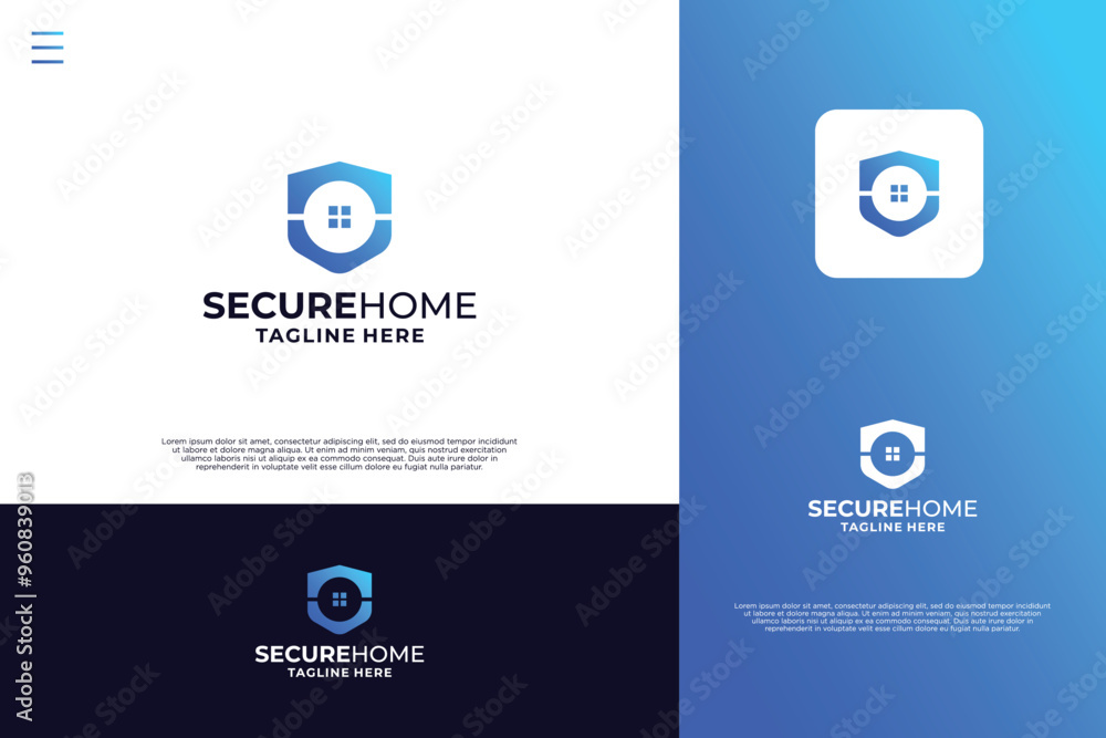 Home secure logo design inspiration Home secure logo design inspiration