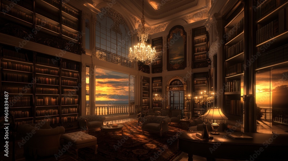 Royal Rococo Style Library Room Royal Rococo Style Library Room