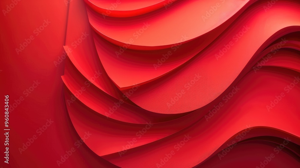 Abstract red wavy shapes forming dynamic and flowing background pattern Abstract red wavy shapes forming dynamic and flowing background pattern